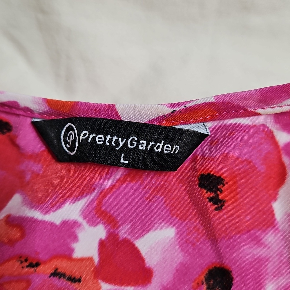 Floral Pink Maxi Dress Size Large - Picture 5 of 6